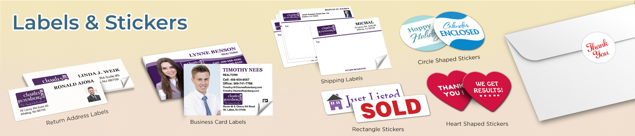 Charles Rutenberg Realty Real Estate Labels and Stickers - Charles Rutenberg Realty  business card labels, return address labels, shipping labels, and assorted stickers | BestPrintBuy.com