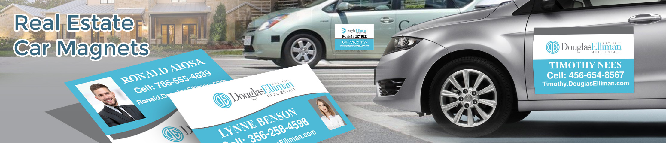 Douglas Elliman Real Estate Car Magnets - Douglas Elliman Real Estate custom car magnets for realtors, with or without photo | BestPrintBuy.com