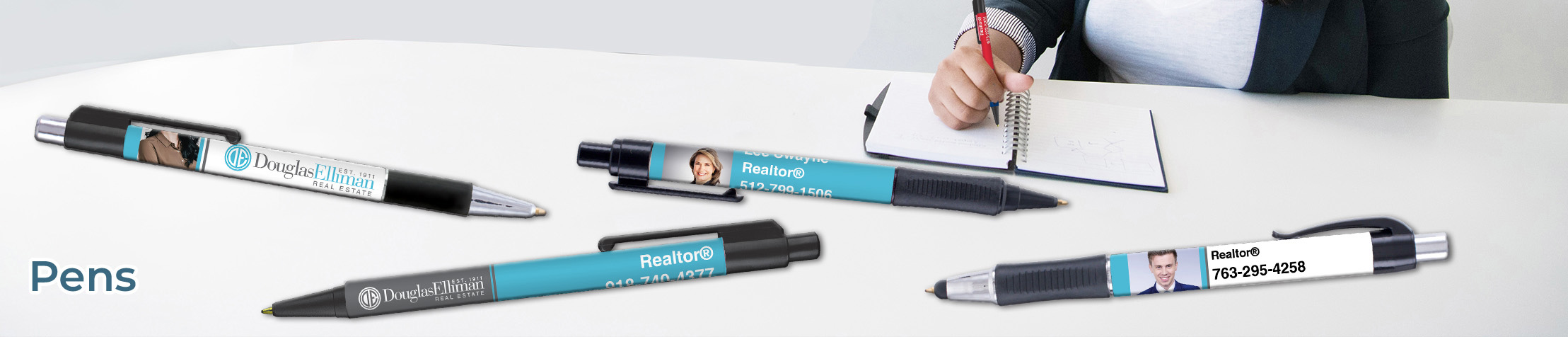 Douglas Elliman Real Estate Personalized Pens - promotional products: Grip Write Pens, Colorama Pens, Vision Touch Pens, and Colorama Grip Pens | BestPrintBuy.com