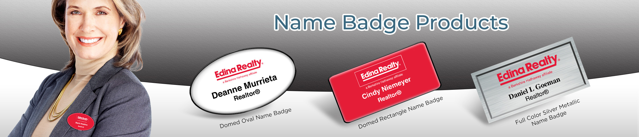 Edina Realty Real Estate Name Badge Products - Edina Realty Real Estate Name Tags for Realtors | BestPrintBuy.com
