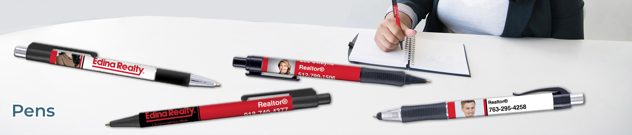 Edina Realty Real Estate Personalized Pens - promotional products: Grip Write Pens, Colorama Pens, Vision Touch Pens, and Colorama Grip Pens | BestPrintBuy.com