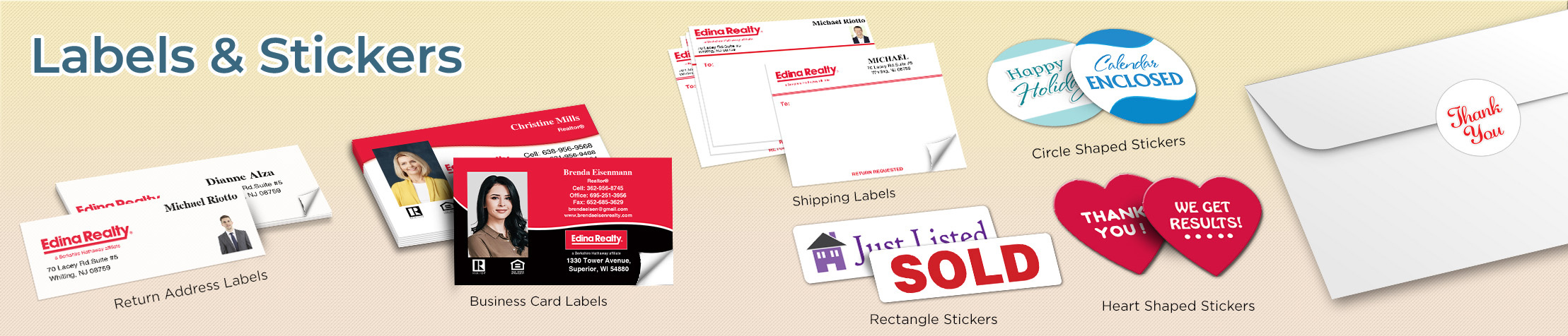 Edina Realty  Labels and Stickers - Edina Realty  business card labels, return address labels, shipping labels, and assorted stickers | BestPrintBuy.com