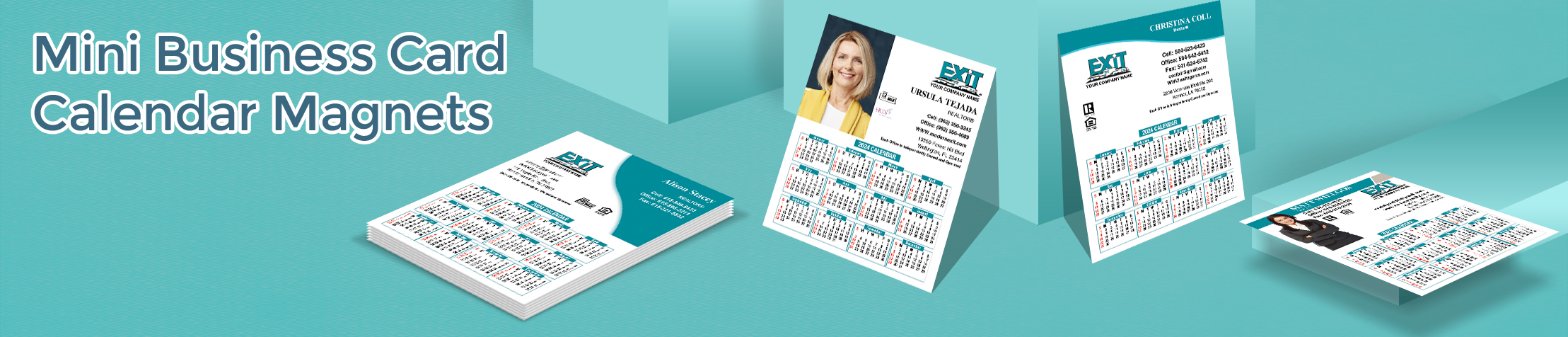 Exit Realty Mini Business Card Calendar Magnets - Exit Realty approved vendor 2019 calendars with photo and contact info, 3.5” by 4.25” | BestPrintBuy.com