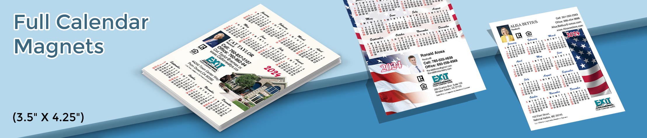 Exit Realty Full Calendar Magnets - Exit Realty approved vendor 2019 calendars, 3.5” by 4.25” | BestPrintBuy.com