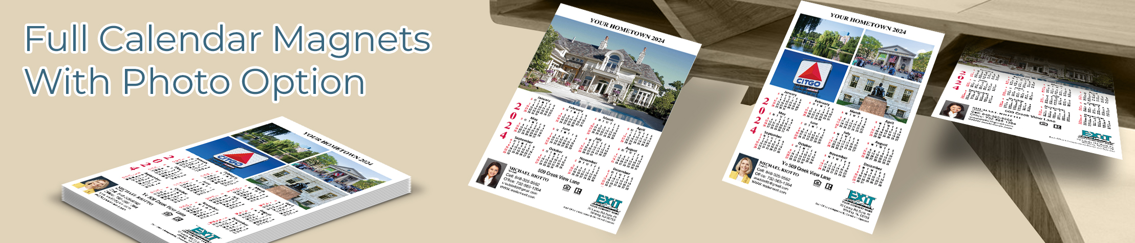 Exit Realty Real Estate Full Calendar Magnets With Photo Option - Exit Realty approved vendor 2019 calendars, full-color | BestPrintBuy.com