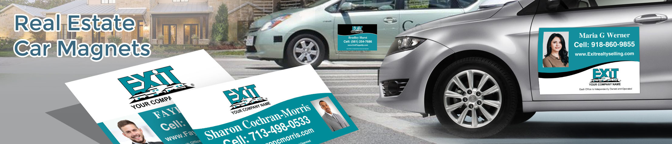 Exit Realty  Car Magnets - Exit approved vendor custom car magnets for realtors, with or without photo | BestPrintBuy.com