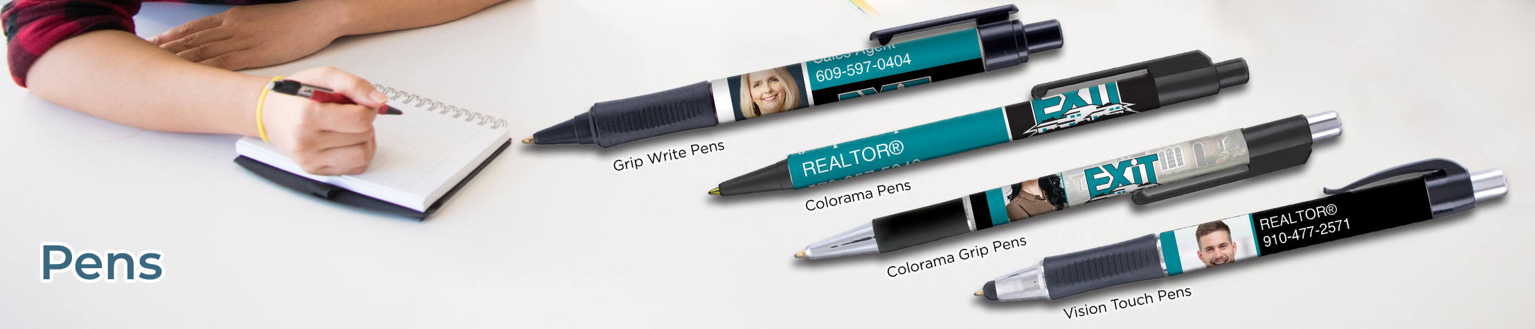 Exit Realty Real Estate Personalized Pens - promotional products: Grip Write Pens, Colorama Pens, Vision Touch Pens, and Colorama Grip Pens | BestPrintBuy.com