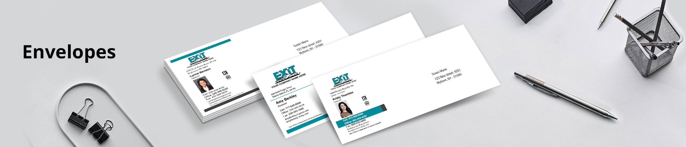 Exit Realty #10 Envelopes - Exit Realty Approved Vendor - Custom Stationery Templates for Exit Realty Offices and Real Estate Agents | BestPrintBuy.com