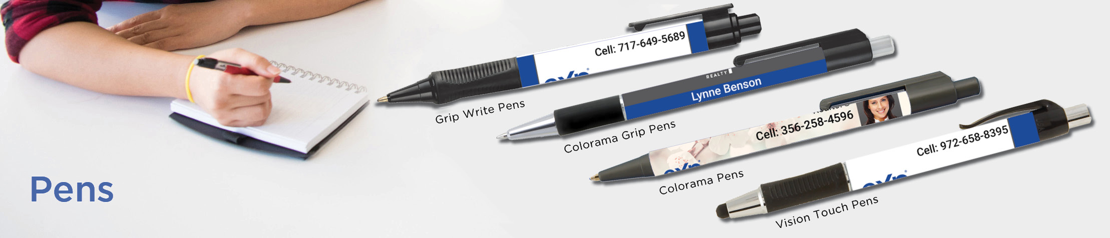 Real Estate Personalized Pens - promotional products: Grip Write Pens, Colorama Pens, Vision Touch Pens, and Colorama Grip Pens | BestPrintBuy.com