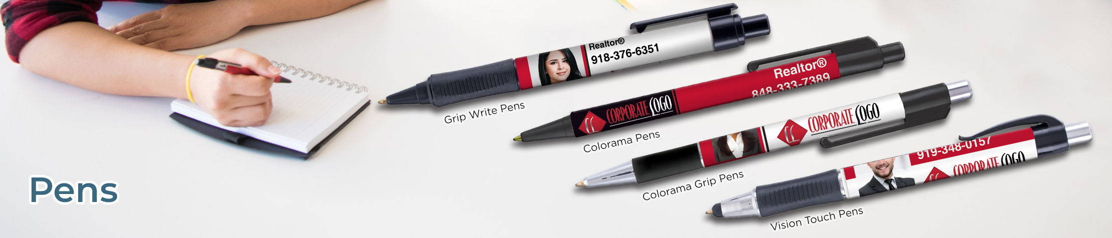 HomeSmart Real Estate Personalized Pens - promotional products: Grip Write Pens, Colorama Pens, Vision Touch Pens, and Colorama Grip Pens | BestPrintBuy.com