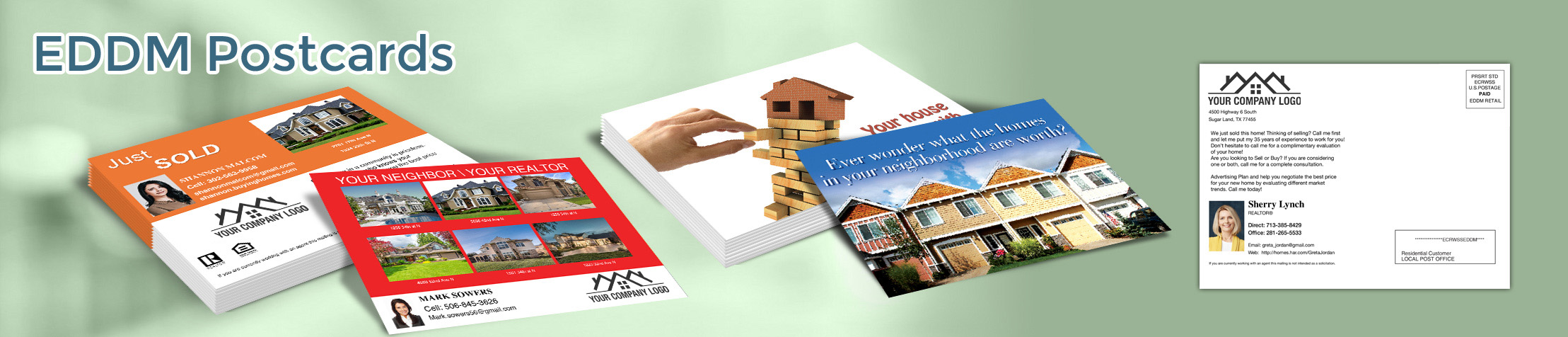 Independent Realtor Real Estate EDDM Postcards - personalized Every Door Direct Mail Postcards | BestPrintBuy.com