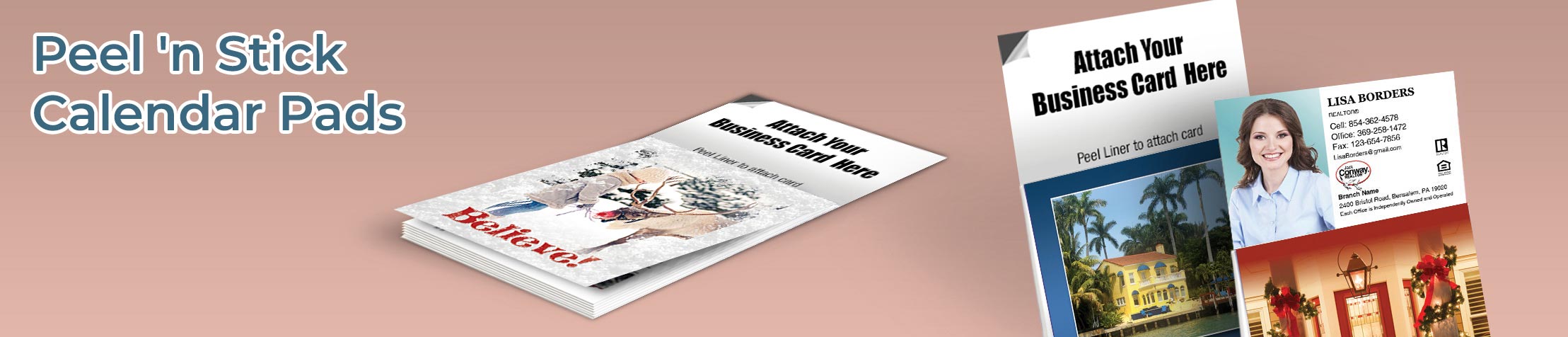 Jack Conway Realtor Real Estate Peel 'n Stick Calendar Pads - Jack Conway Realtor  2019 calendars, magnetic tear away note pads | BestPrintBuy.com