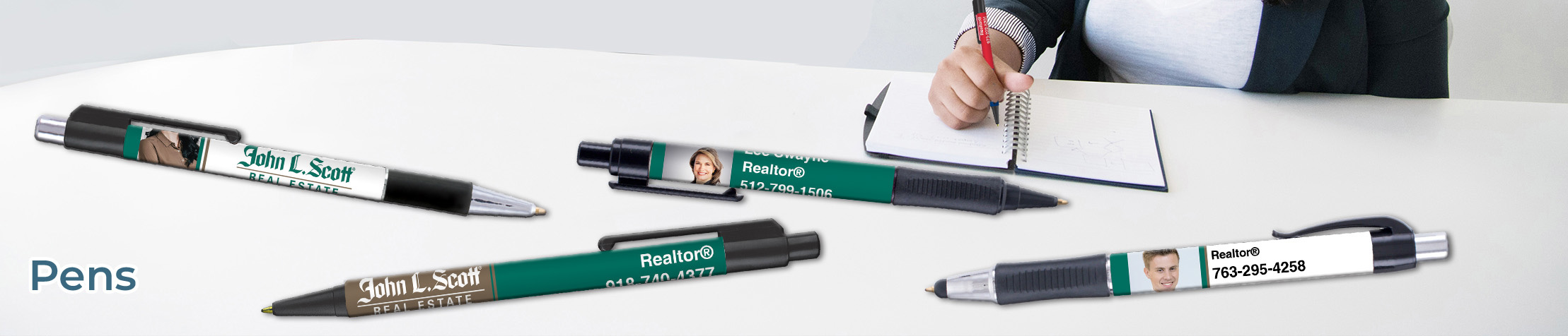 John L. Scott Real Estate Personalized Pens - promotional products: Grip Write Pens, Colorama Pens, Vision Touch Pens, and Colorama Grip Pens | BestPrintBuy.com