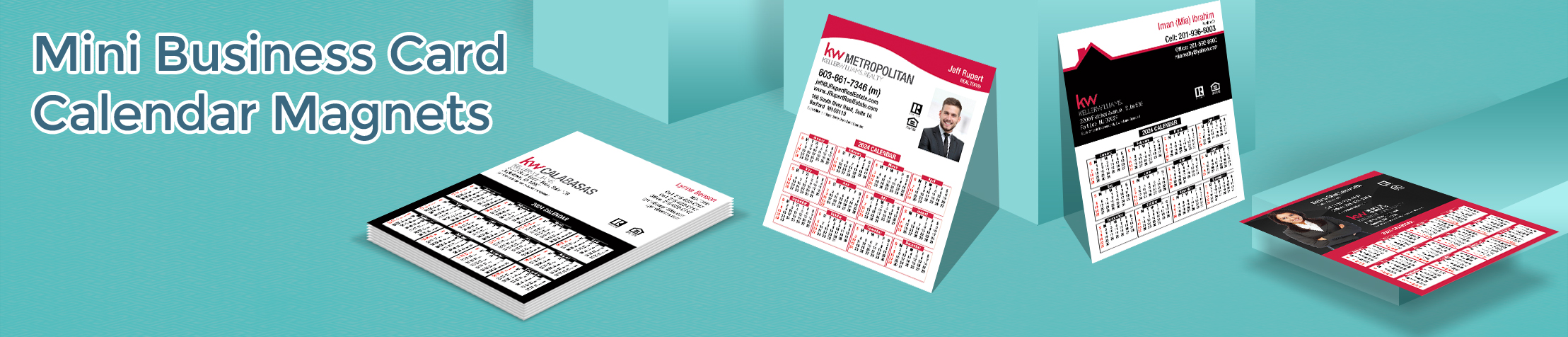 Keller Williams Real Estate Mini Business Card Calendar Magnets - KW approved vendor 2019 calendars with photo and contact info, 3.5” by 4.25” | BestPrintBuy.com