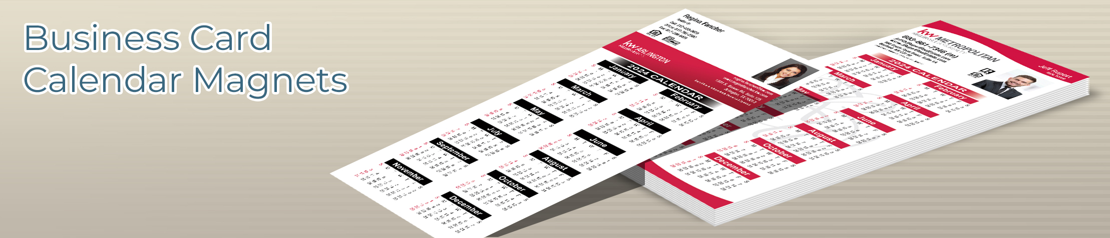 Keller Williams Real Estate Business Card Calendar Magnets - KW approved vendor 2019 calendars with photo and contact info | BestPrintBuy.com