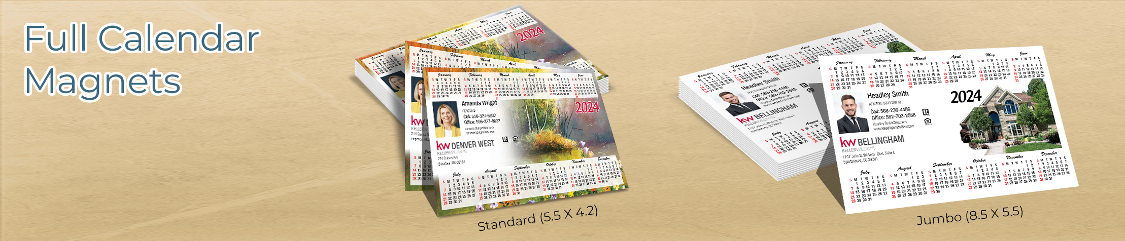 Keller Williams Real Estate Full Calendar Magnets - KW approved vendor 2019 calendars in Standard or Jumbo Size | BestPrintBuy.com