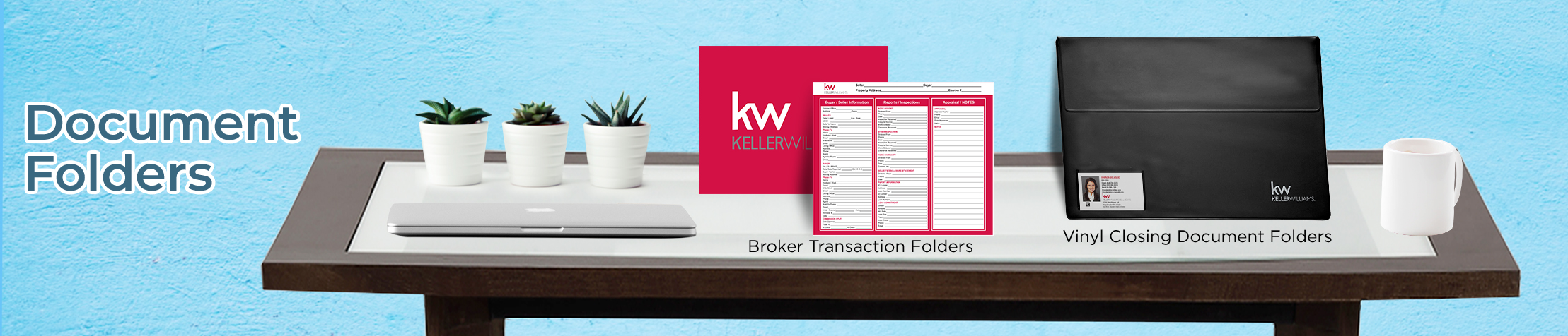 Keller Williams Real Estate Document Folders - KW approved vendor document folders | BestPrintBuy.com