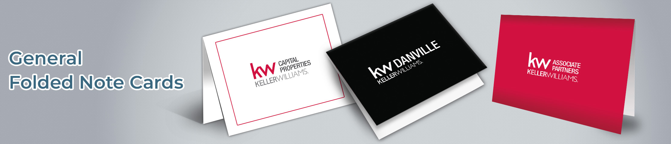 Keller Williams Real Estate General Folded Note Cards - KW approved vendor note card stationery | BestPrintBuy.com