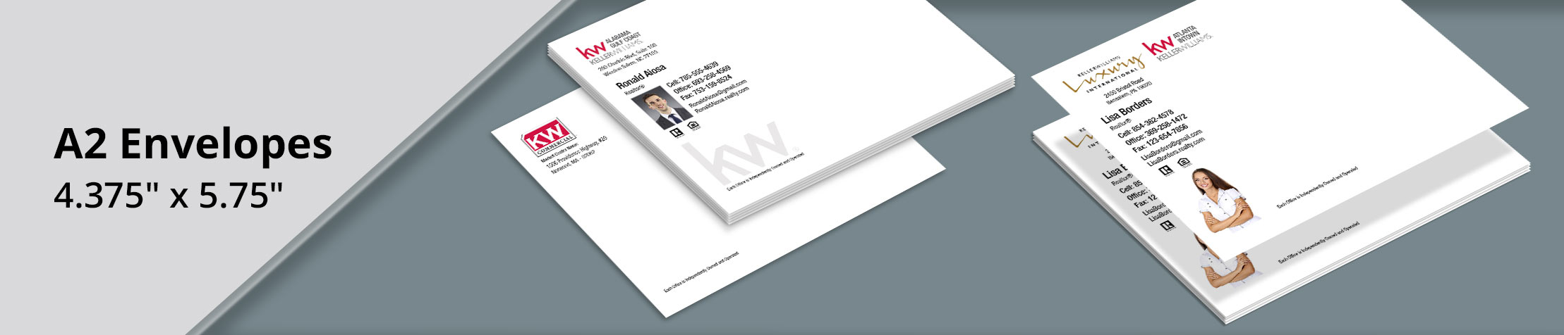 Keller Williams Real Estate A2 Envelopes - KW Approved Vendor custom stationery, A2 Standard envelopes for Realtors | BestPrintBuy.com