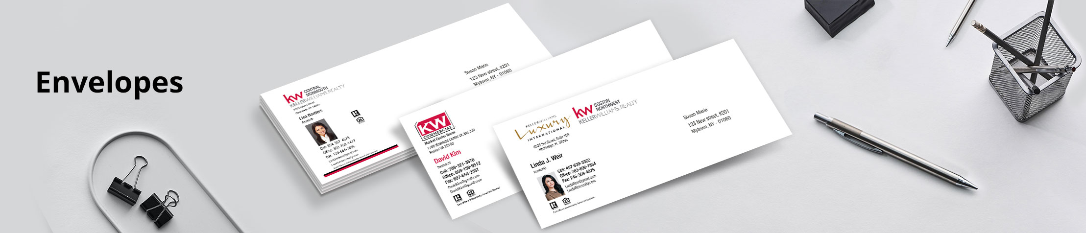 Keller Williams Real Estate #10 Envelopes - KW Approved Vendor - Custom Stationery Templates for KW Offices and Real Estate Agents | BestPrintBuy.com