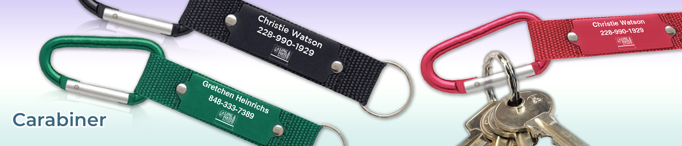 Long and Foster Real Estate Carabiner - Long and Foster  personalized realtor promotional products | BestPrintBuy.com