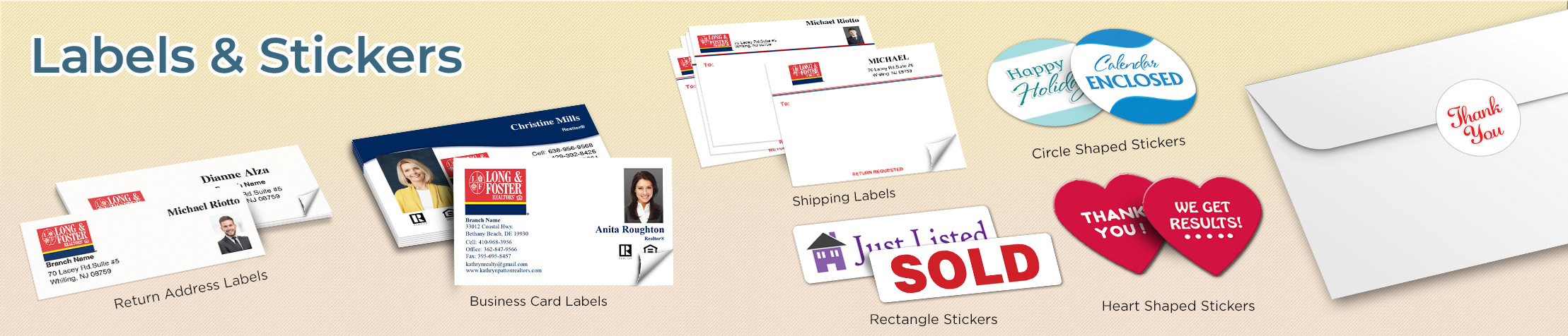 Long and Foster Real Estate Labels and Stickers - Long and Foster  business card labels, return address labels, shipping labels, and assorted stickers | BestPrintBuy.com
