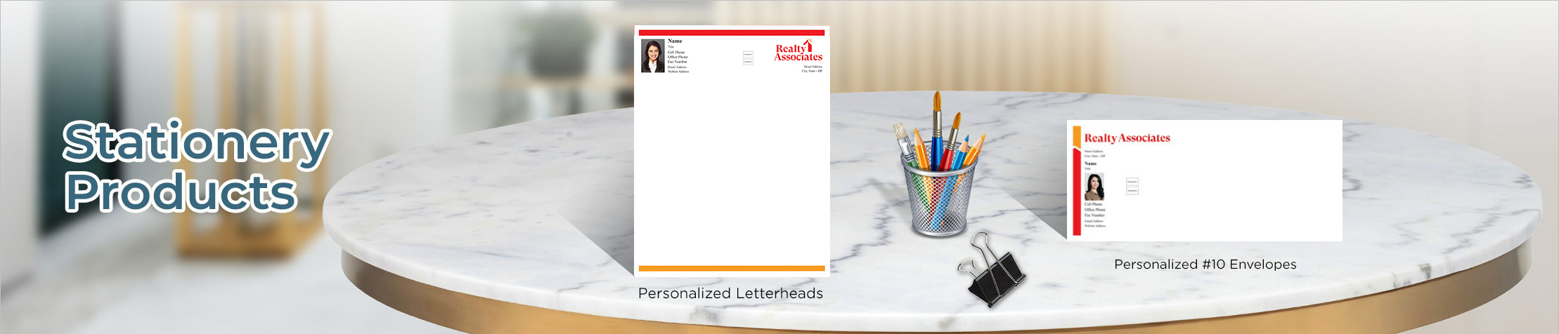 Realty Associates Real Estate Stationery Products - Custom Letterhead & Envelopes Stationery Products for Realtors | BestPrintBuy.com