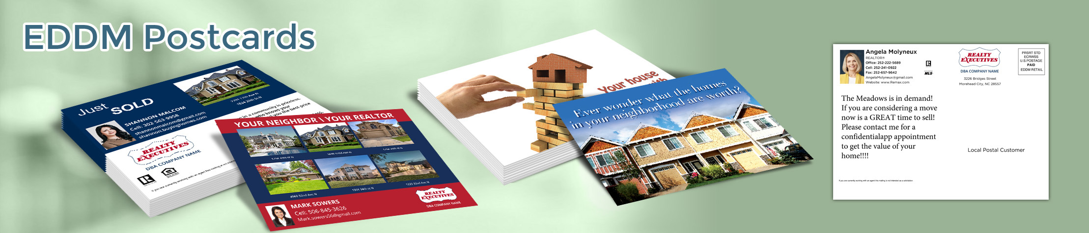 Realty Executives Real Estate EDDM Postcards - personalized Every Door Direct Mail Postcards | BestPrintBuy.com