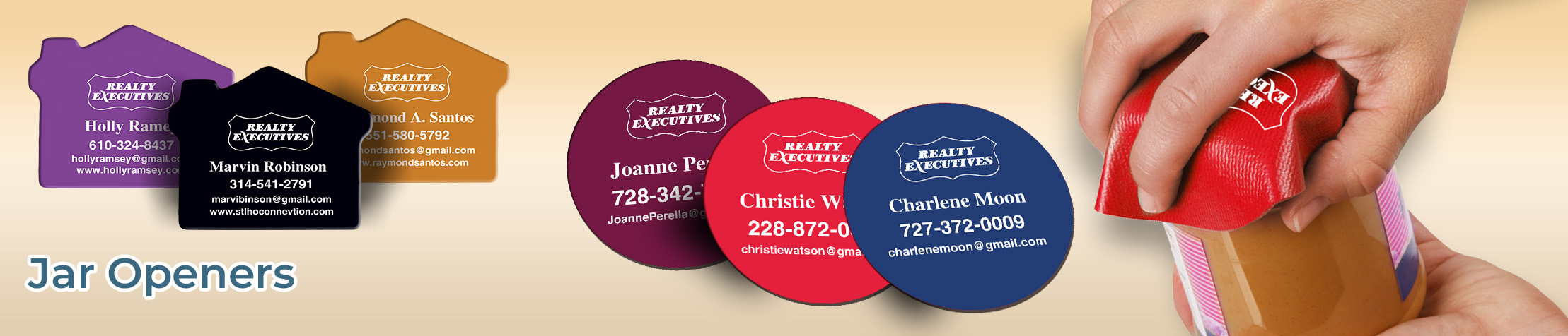 Realty Executives Real Estate Jar Openers - Realty Executives personalized realtor promotional products | BestPrintBuy.com