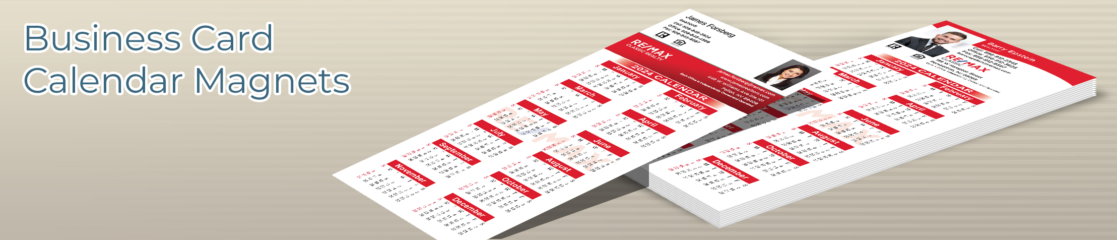 RE/MAX Real Estate Business Card Calendar Magnets - RE/MAX  2019 calendars with photo and contact info | BestPrintBuy.com