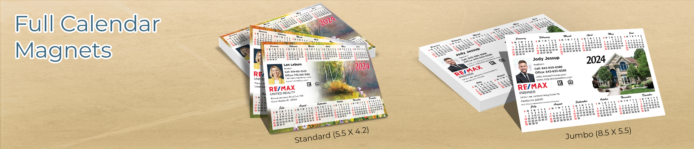 RE/MAX Real Estate Full Calendar Magnets - RE/MAX 2019 calendars in Standard or Jumbo Size | BestPrintBuy.com