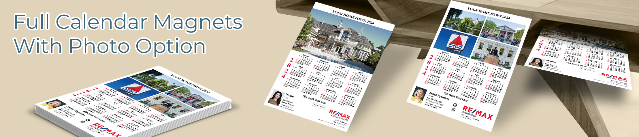RE/MAX Real Estate Full Calendar Magnets With Photo Option - RE/MAX 2019 calendars, full-color | BestPrintBuy.com