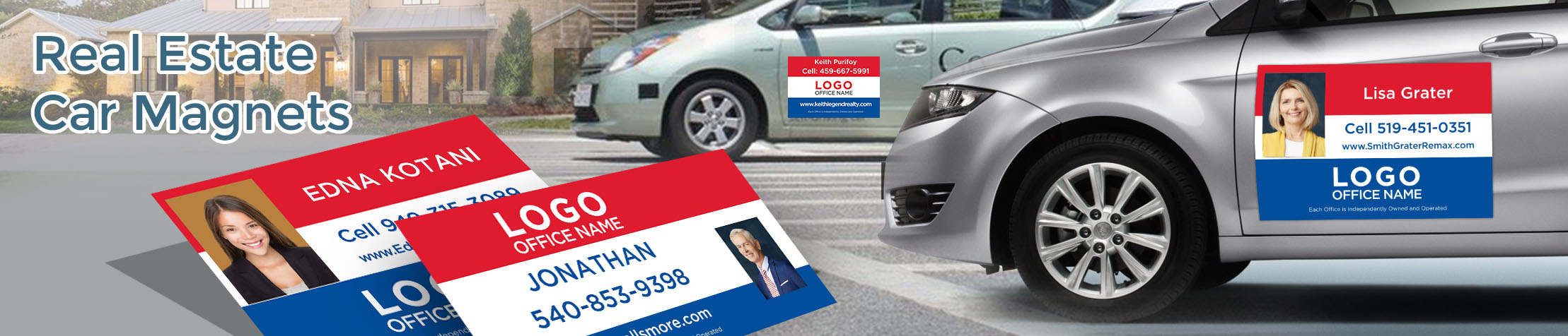 RE/MAX Real Estate Car Magnets - RE/MAX  custom car magnets for realtors, with or without photo | BestPrintBuy.com