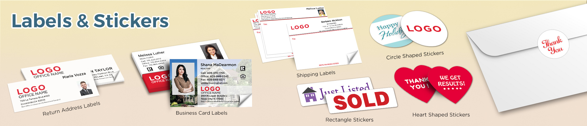 RE/MAX Real Estate Labels and Stickers - RE/MAX  business card labels, return address labels, shipping labels, and assorted stickers | BestPrintBuy.com