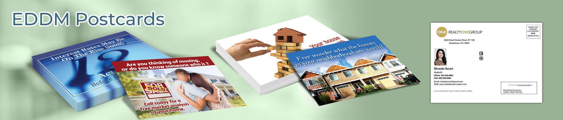 Realty One Group Real Estate EDDM Postcards - personalized Every Door Direct Mail Postcards | BestPrintBuy.com