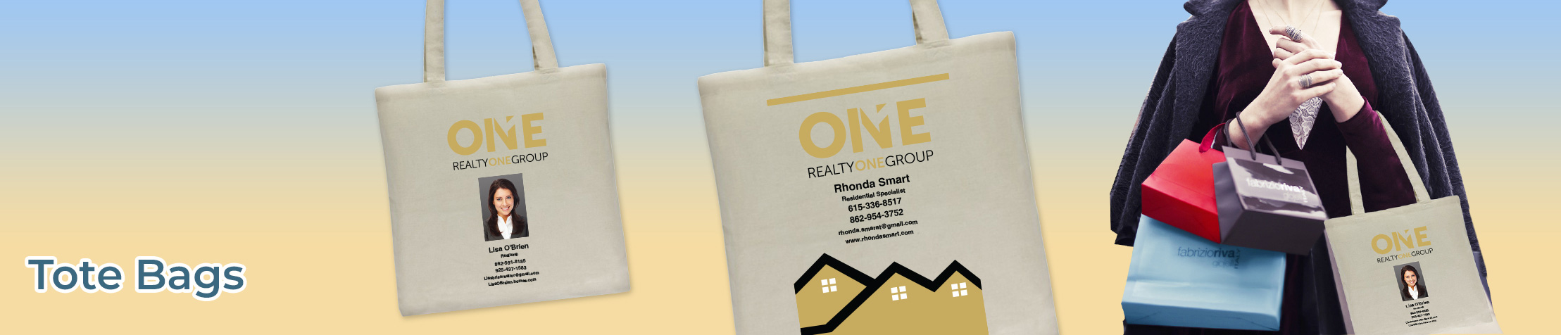 Realty One Group Real Estate Tote Bags - Realty One Group  personalized realtor promotional products | BestPrintBuy.com