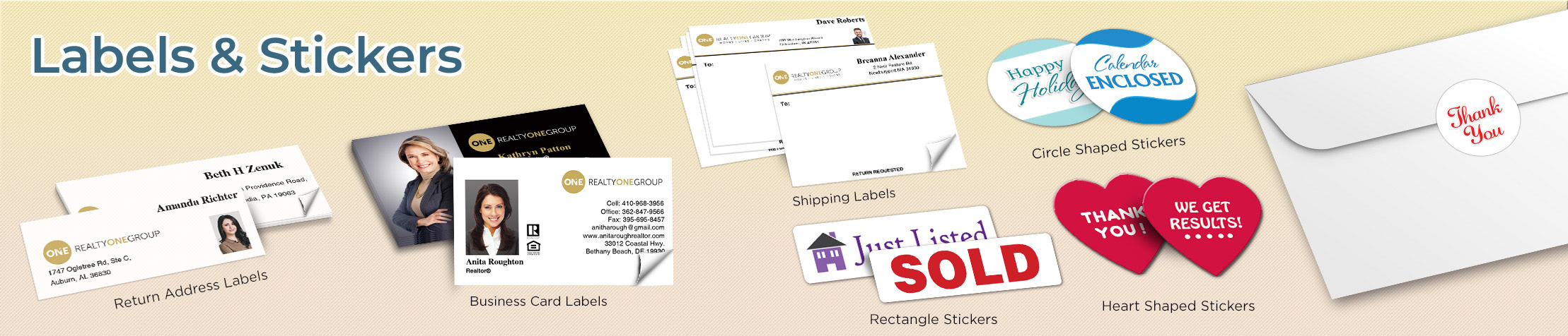 Realty One Group Real Estate Labels and Stickers - Realty One Group  business card labels, return address labels, shipping labels, and assorted stickers | BestPrintBuy.com