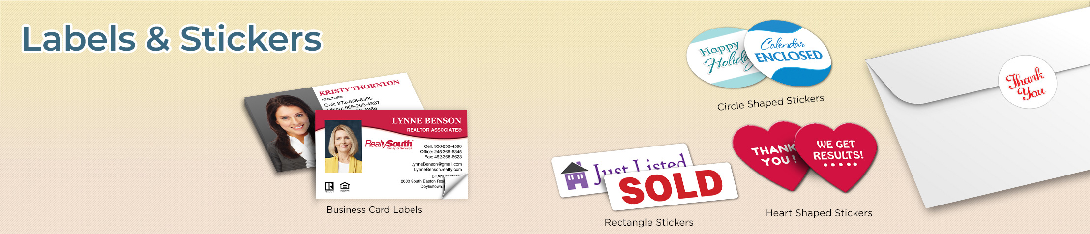 Realty South Real Estate Labels and Stickers - Realty South  business card labels, return address labels, shipping labels, and assorted stickers | BestPrintBuy.com