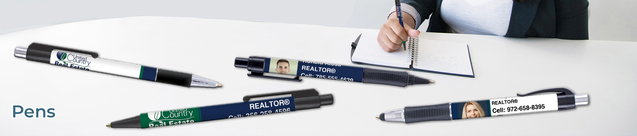 United Country Real Estate Personalized Pens - promotional products: Grip Write Pens, Colorama Pens, Vision Touch Pens, and Colorama Grip Pens | BestPrintBuy.com