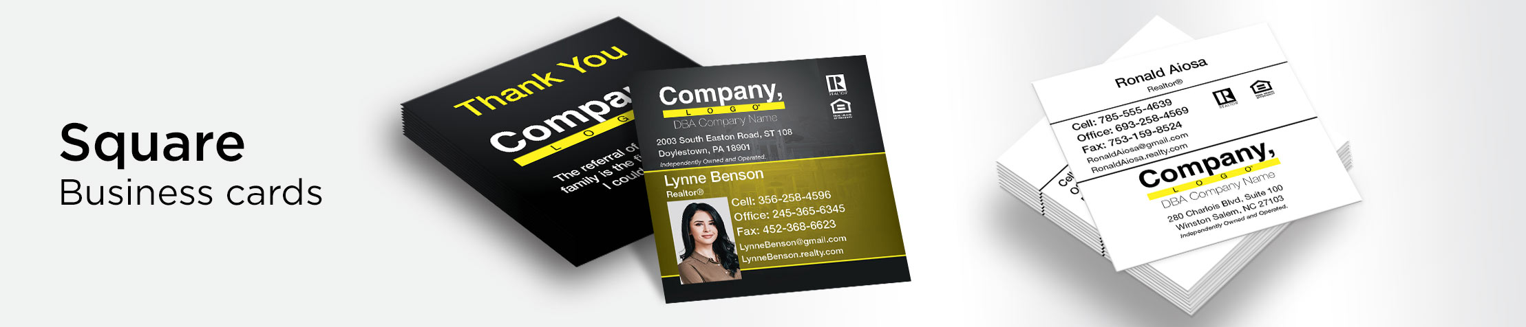 Weichert Real Estate Square Business Cards - Weichert  - Modern, Unique Business Cards for Realtors with a Glossy or Matte Finish | BestPrintBuy.com