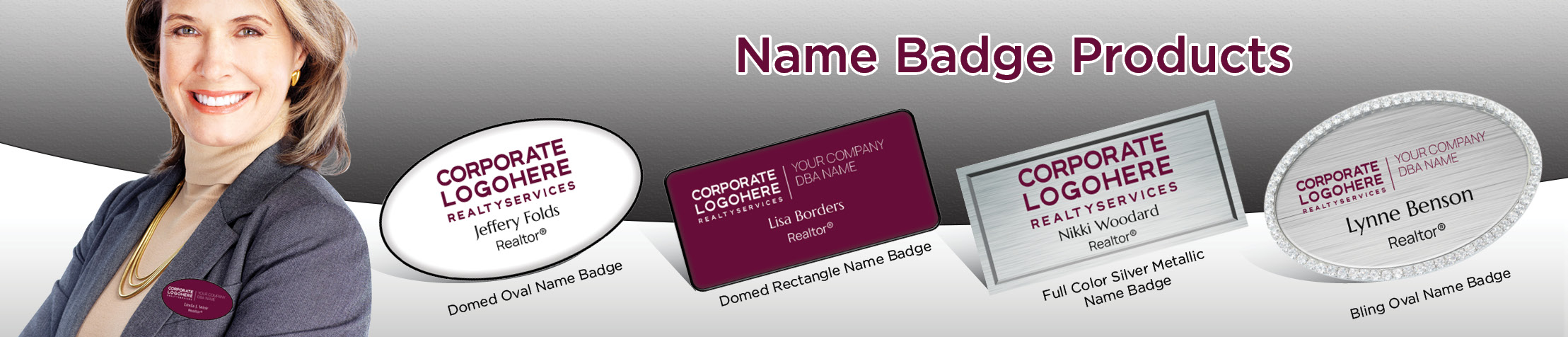 Berkshire Hathaway Real Estate Name Badge Products - Berkshire Hathaway Name Tags for Realtors | BestPrintBuy.com