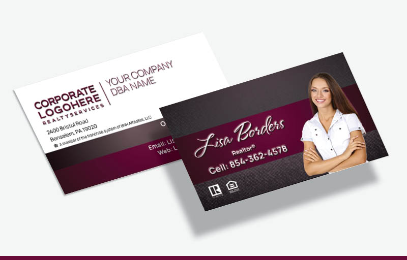 Berkshire Hathaway Real Estate Spot UV (Gloss) Raised Business Cards - Luxury Raised Printing & Suede Stock Business Cards for Realtors | BestPrintBuy.com