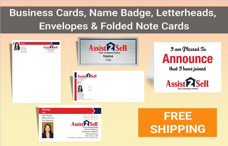 Assist2Sell Real Estate BC Agent Package - Assist2Sell approved vendor personalized business cards| BestPrintBuy.com