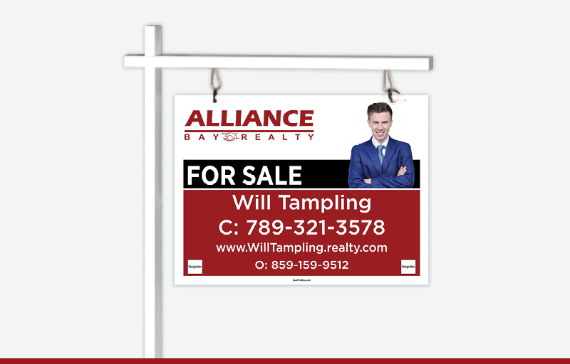 Alliance Bay Realty Real Estate Signs -  Signs for Realtors | BestPrintBuy.com