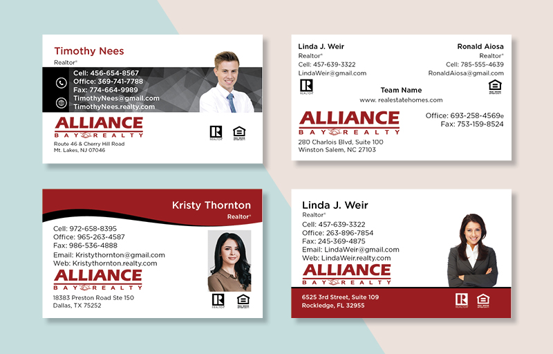 Alliance Bay Realty Real Estate Business Card Magnets - magnets with photo and contact info | BestPrintBuy.com