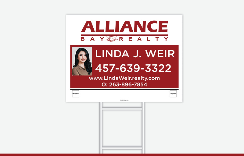 Alliance Bay Realty Real Estate Signs - ABR Signs for Realtors | BestPrintBuy.com
