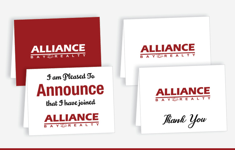 Alliance Bay Realty Real Estate Blank Folded Note Cards -  stationery | BestPrintBuy.com