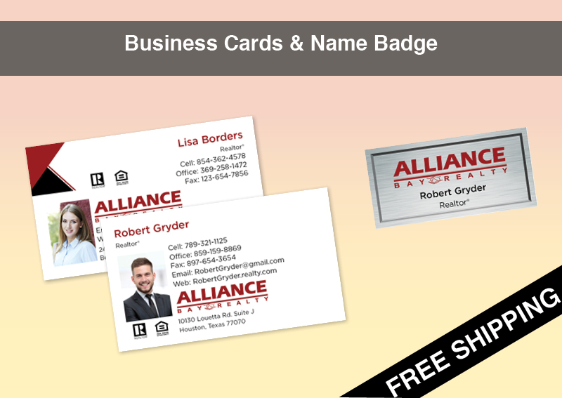 Alliance Bay Realty Real Estate Silver Agent Package - Alliance Bay Realty approved vendor personalized business cards, letterhead, envelopes and note cards | BestPrintBuy.com