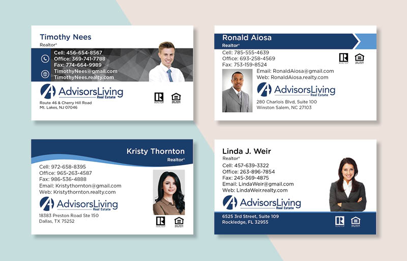 Advisors Living Real Estate Business Card Magnets - magnets with photo and contact info | BestPrintBuy.com