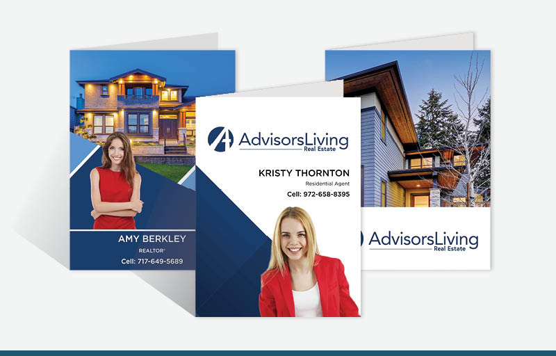 Advisors Living Real Estate Custom Presentation Folders - custom folders | BestPrintBuy.com